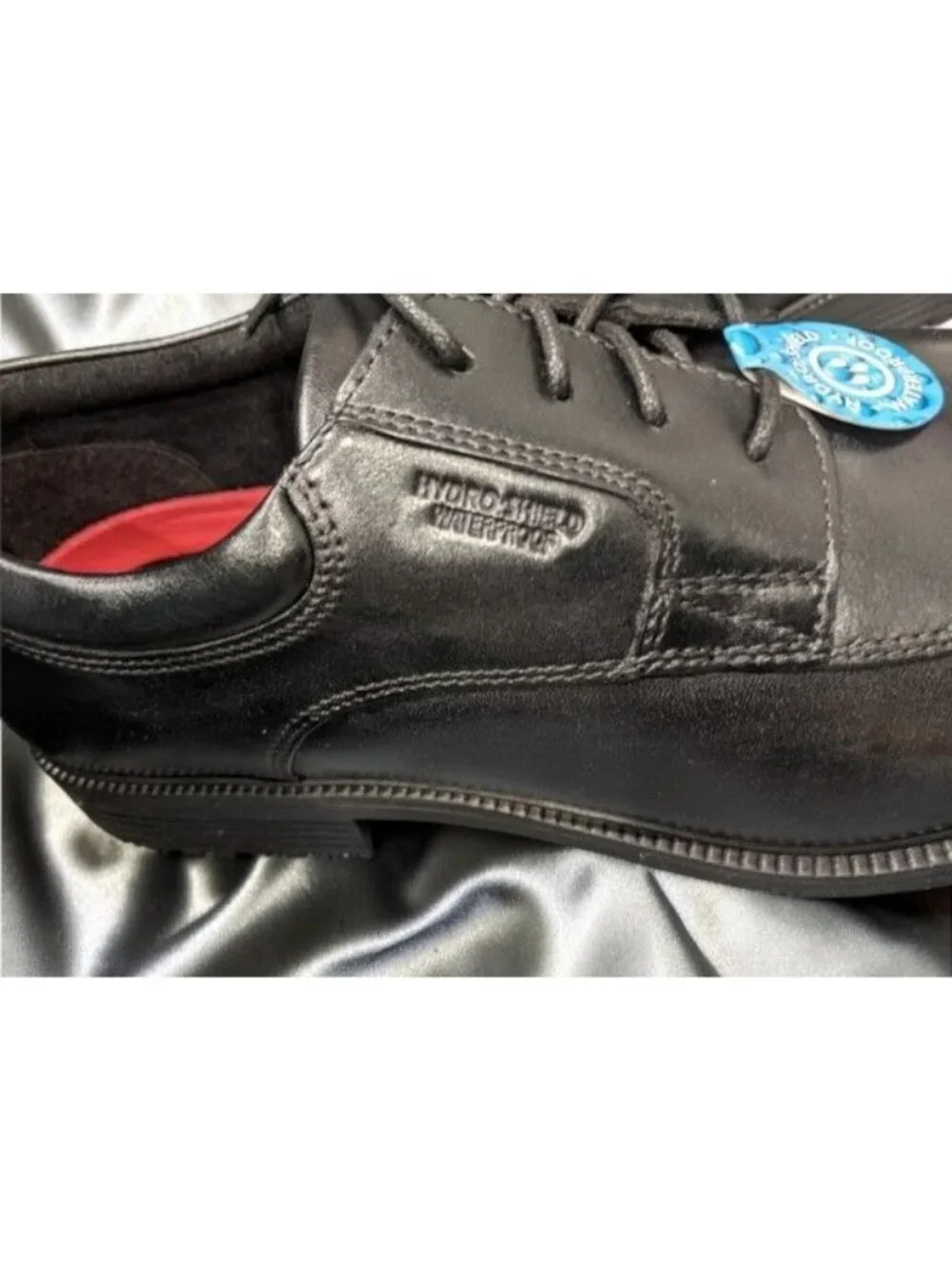 Rockport Men's Margin Oxford Black Leather Lace Up Shoes Size 10.5 NEW NO BOX